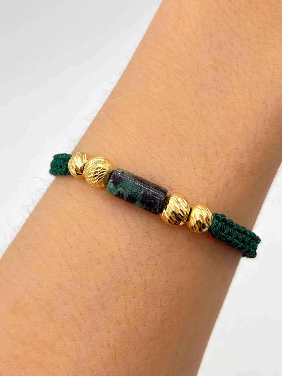 Pulsera tejida 2BD #7 2BD #6 murralla Oro amarillo 18k 0,90 Gr