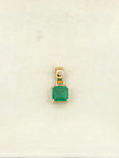 Dije Esmeralda cuadrada Oro amarillo 18k 1 Gr / 6 mm