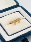 Topos corona circones blancos  Oro amarillo 18k 0,99 Gr / 7 mm