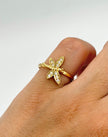 Anillo libelula circones  Oro amarillo 18k / Talla 8 / 1,79 Gr