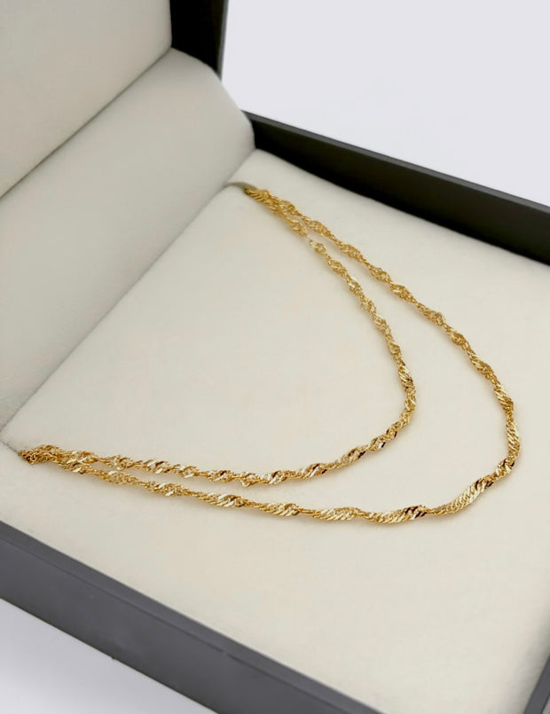 Cadena It Singapur Oro amarillo 18k 1,91 Gr / 2,1 mm / 60 Cm