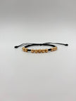 Pulsera tejida 10BLR # 5 1BDR #5 hilo negro Oro amarillo 18k 1,51 Gr