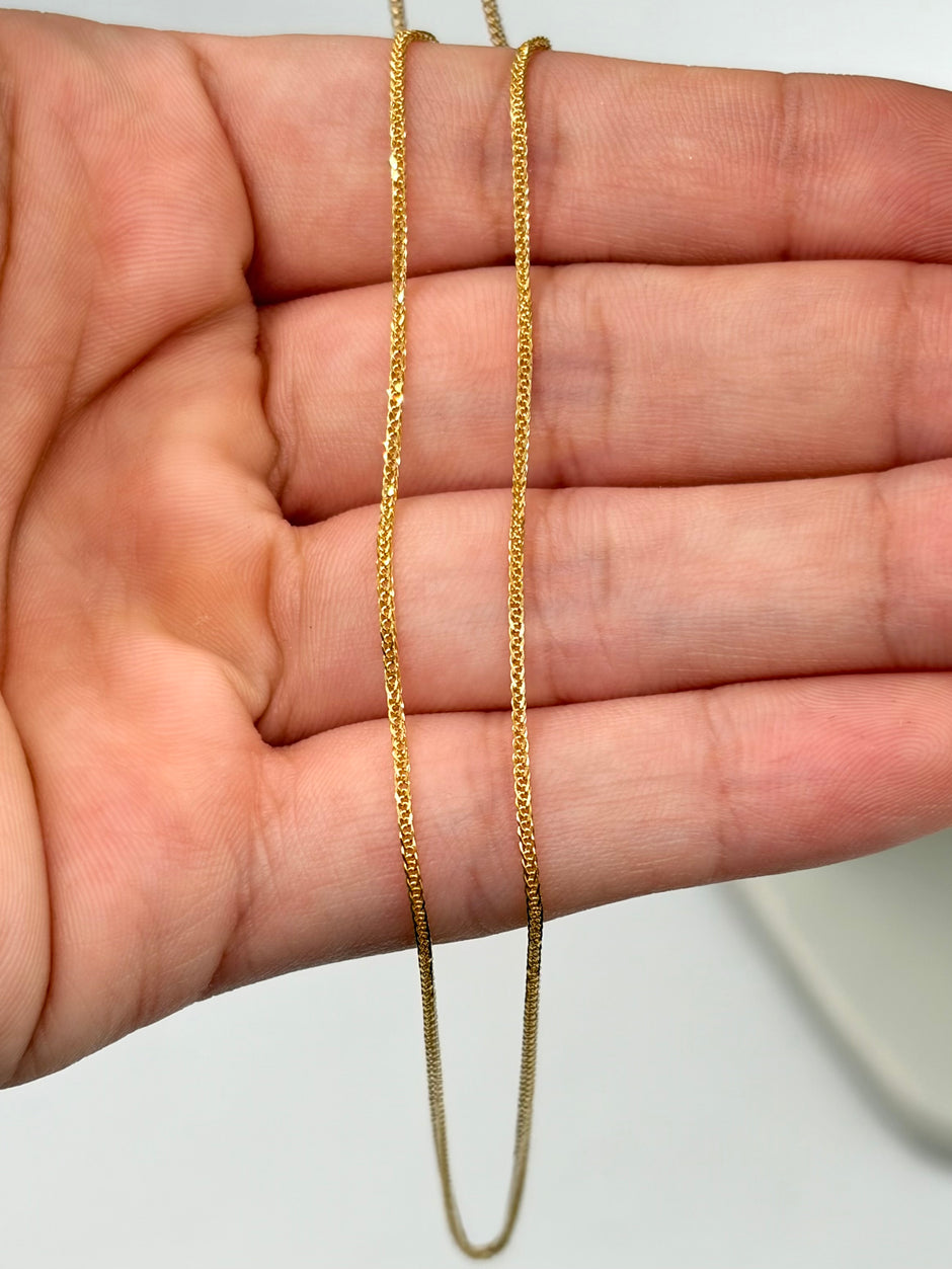 Cadena It mini franco Oro amarillo 18k 1,86 Gr / 1 mm / 50 Cm