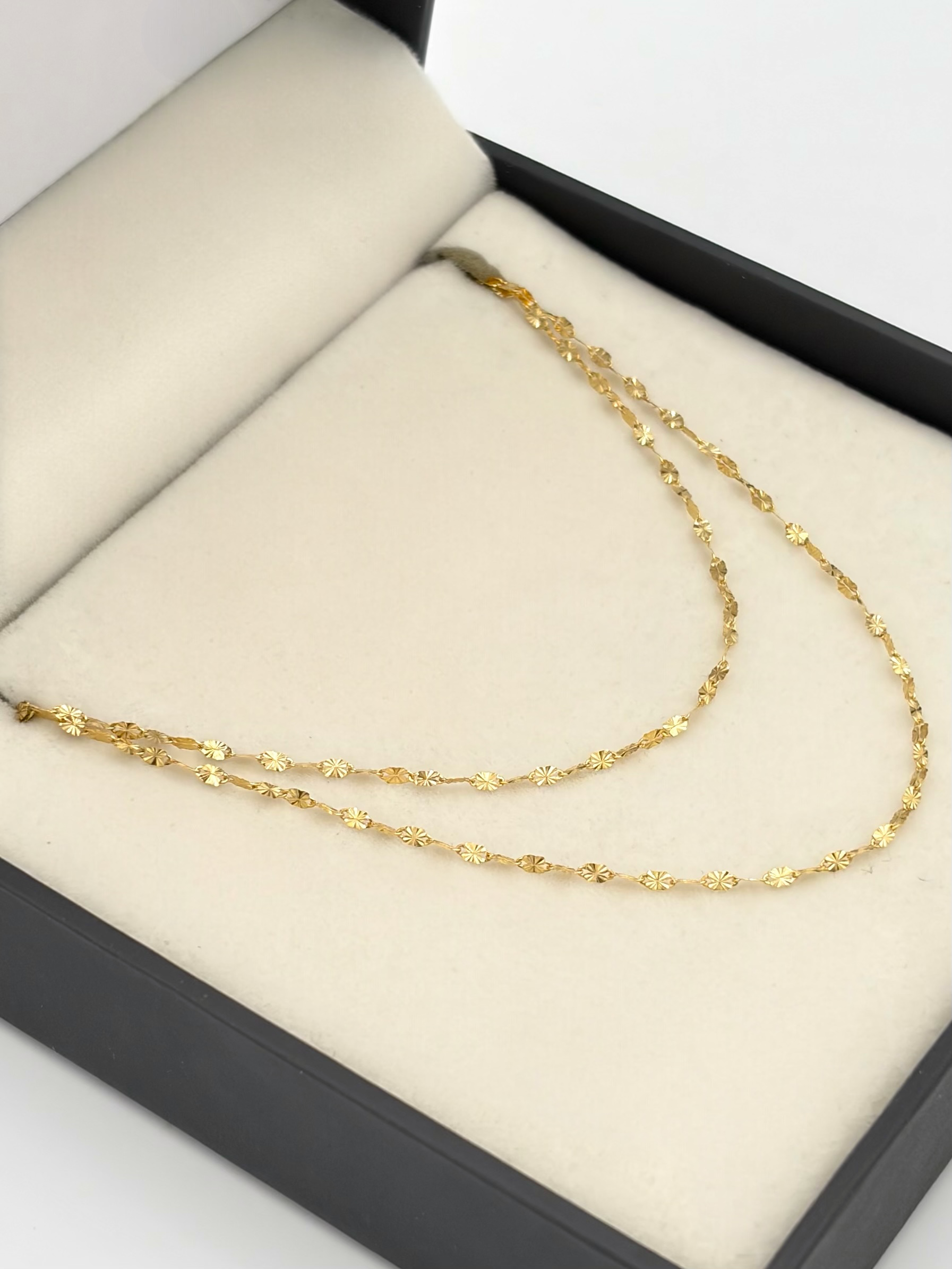 Cadena It crispeta diamantada Oro amarillo 18k 0,95 Gr / 1 mm / 45 Cm