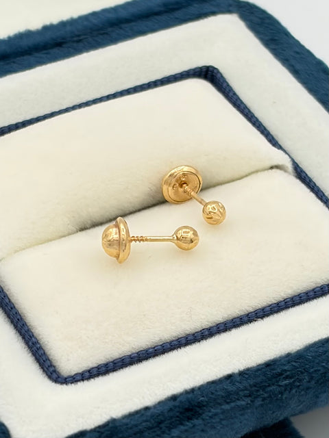 Topos bolas diamantadas  Oro amarillo 18k 0,46 Gr / 3 mm