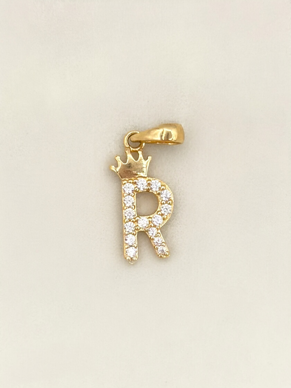 Dije Inicial R Oro amarillo 18k 0,83 Gr / 0,6 mm