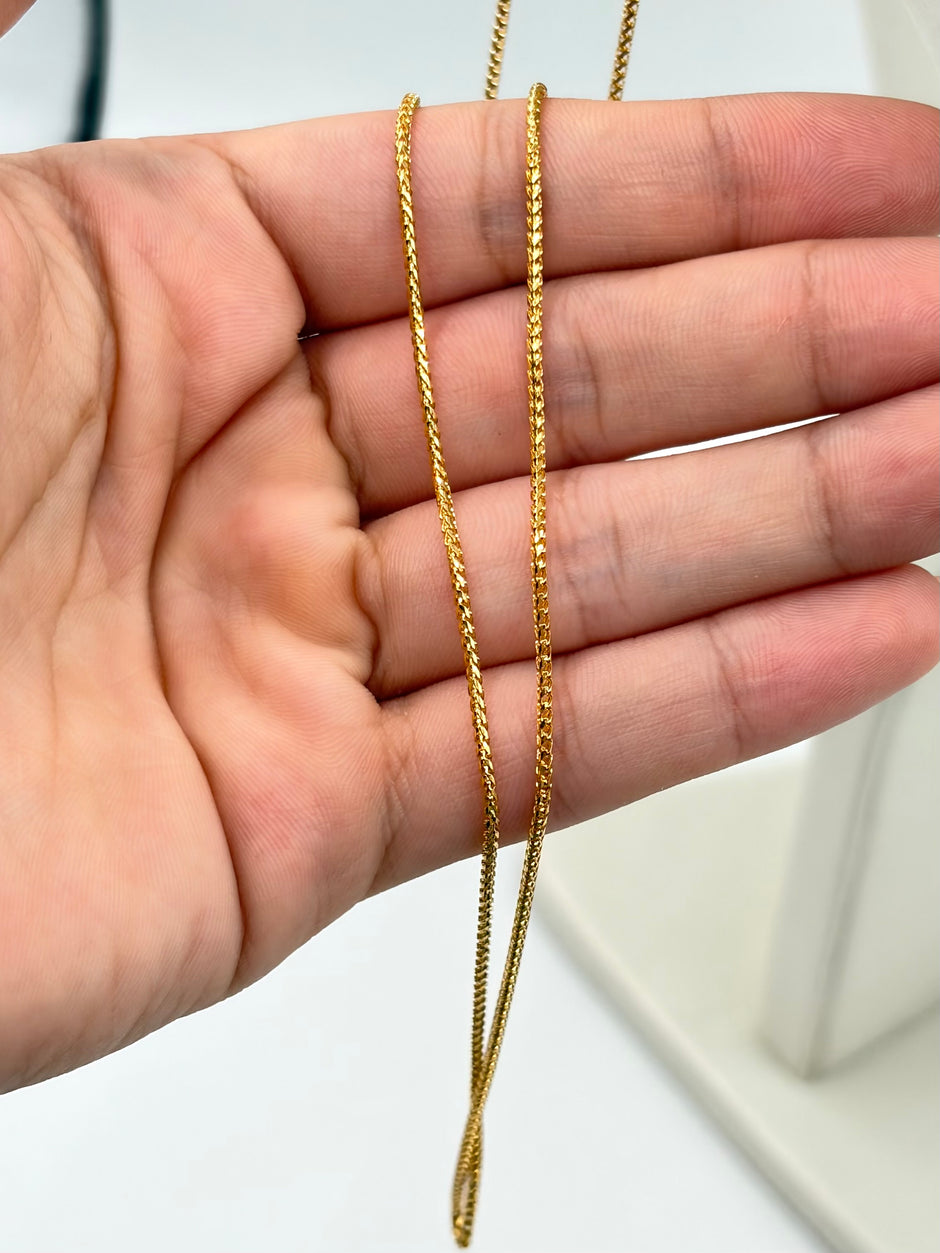 Cadena It Franco Oro amarillo 18k +1 / 5,90 Gr / 1,1 mm / 60 Cm