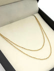 Cadena Aro seguido Oro amarillo 18k 2,10 Gr / 1,0 mm / 45 Cm Broche 0,15