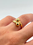 Anillo Tu y yo  Oro amarillo 18k / Talla 6 / 2,43 Gr