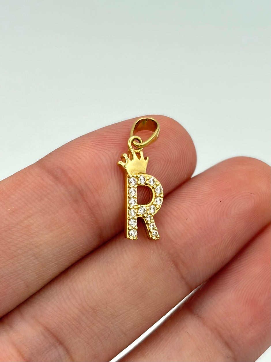 Dije Inicial R Oro amarillo 18k 0,83 Gr / 0,6 mm