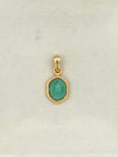 Dije Cabujon de esmeralda Oro amarillo 18k 0,75 Gr / 8 mm