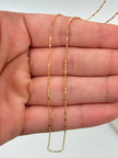 Cadena It mini palito balin Oro amarillo 18k 1,52 Gr / 1 mm / 50 Cm