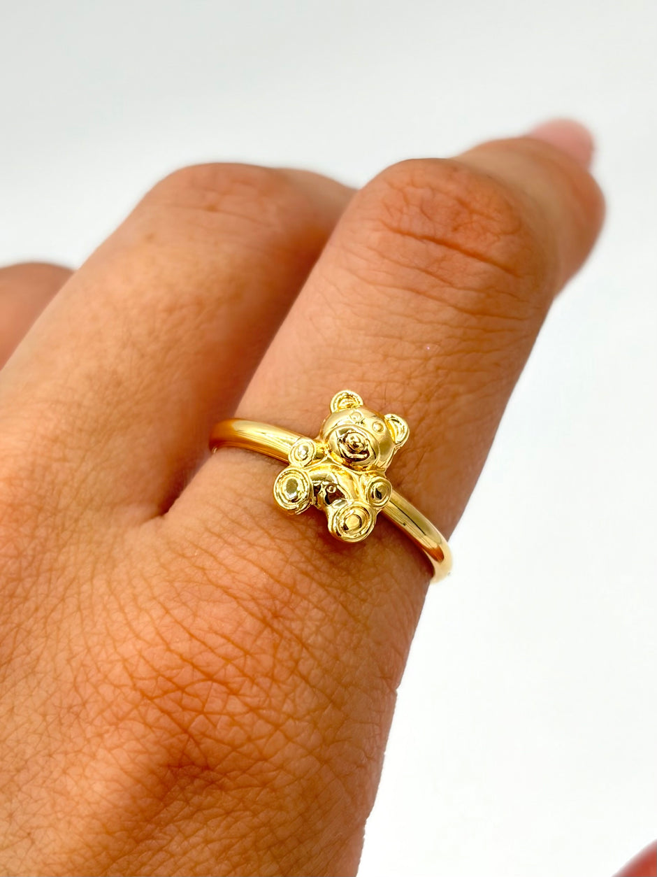 Anillo Oso  Oro amarillo 18k / Talla 8/2 / 1,16 Gr