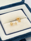 Topos osito diamantado Oro amarillo 18k 0,58 Gr / 4 mm
