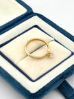 Anillo solitario circones medio lado Oro amarillo 18k / Talla 4/2 / 2,13 Gr