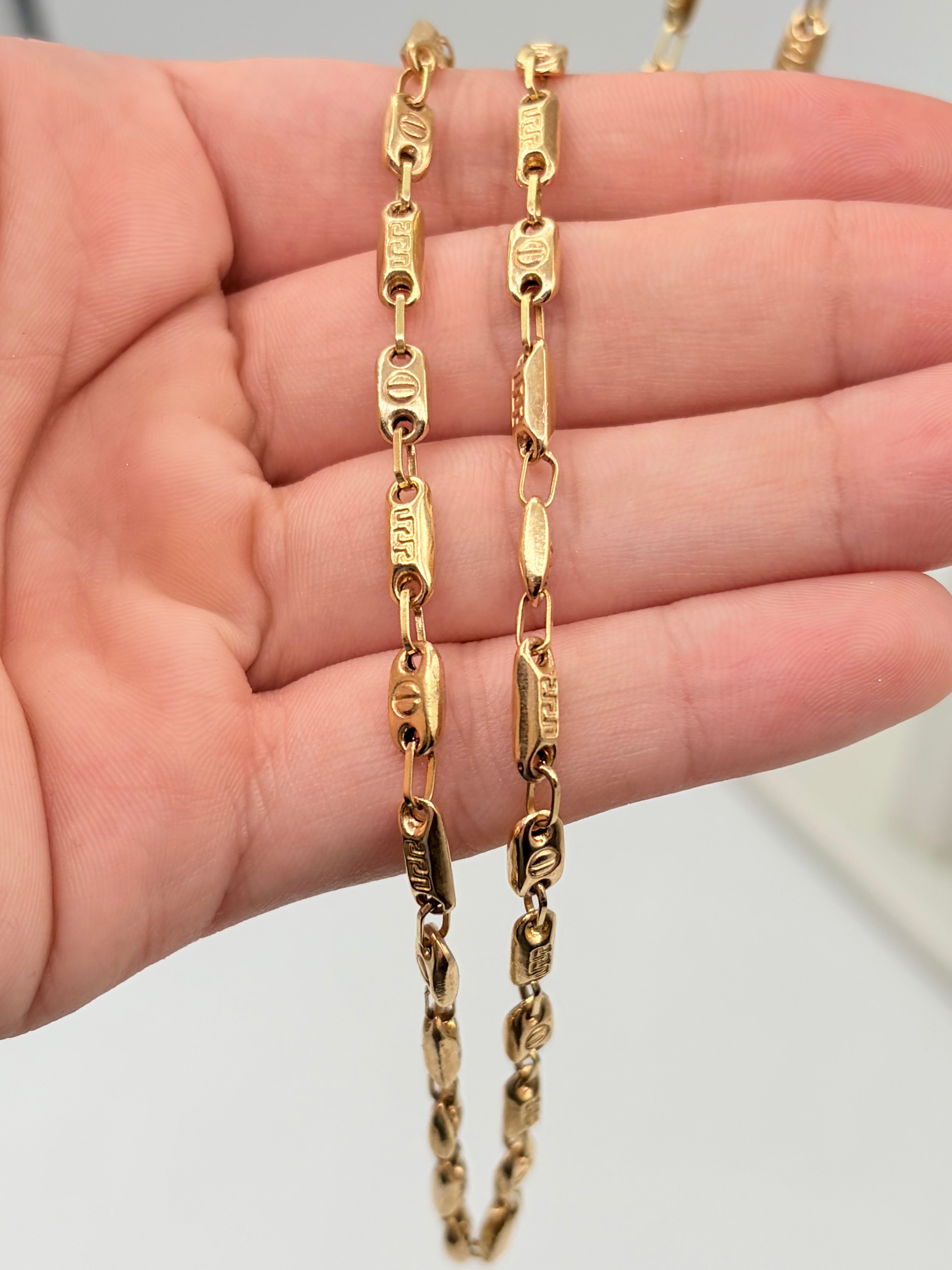 Cadena rustica Oro amarillo 18k 10,55 Gr / 4,0 mm / 60 Cm Broche 0,60