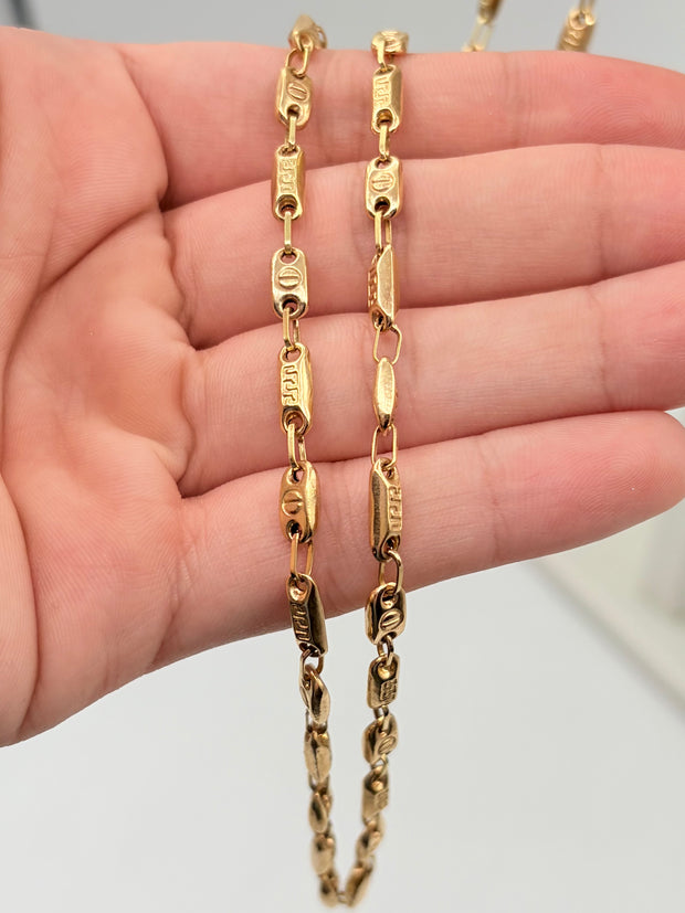 Cadena rustica Oro amarillo 18k 10,55 Gr / 4,0 mm / 60 Cm Broche 0,60