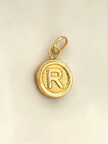 Dije Inicial R  Oro amarillo 18k 0,56 Gr / 1 Cm