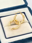 Candonga Melcocha punteada Oro amarillo 18k 1,95 Gr / 2 Cm