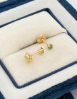 Topos esmeralda  Oro amarillo 18k 0,60 Gr / 4 mm