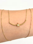 Cadena It aro seguido con herraje de balines y estrella Oro amarillo 18k 2,02 Gr / 0,55 mm / 45 Cm