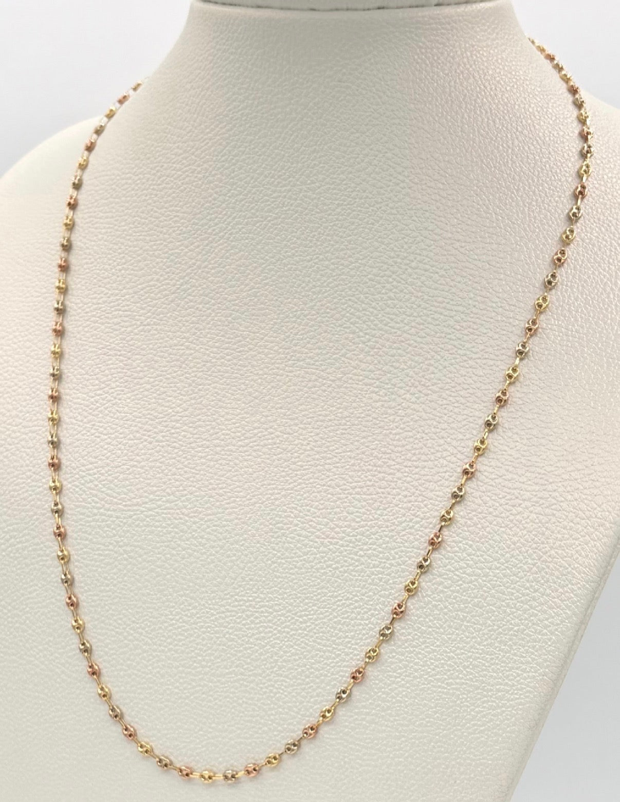 Cadena eslabon gc Tres oros 18k 6,37 Gr / 3 mm / 60 Cm Broche 0,15