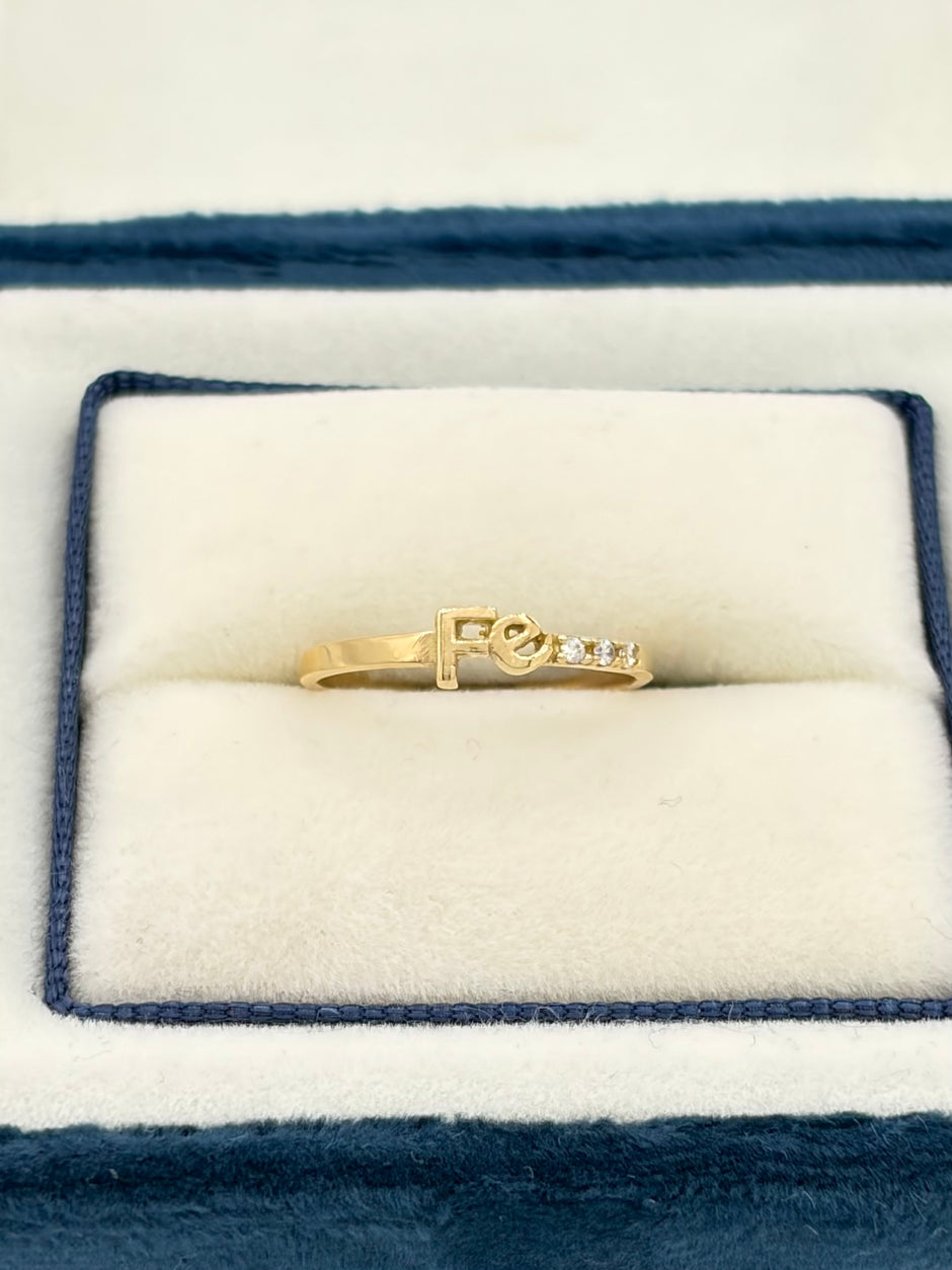 Anillo Fe circones de lado  Oro amarillo 18k / Talla 4/2 / 1,09 Gr