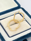 Candonga Lineas cruzadas  Oro amarillo 18k 1,53 Gr / 2,1 Cm