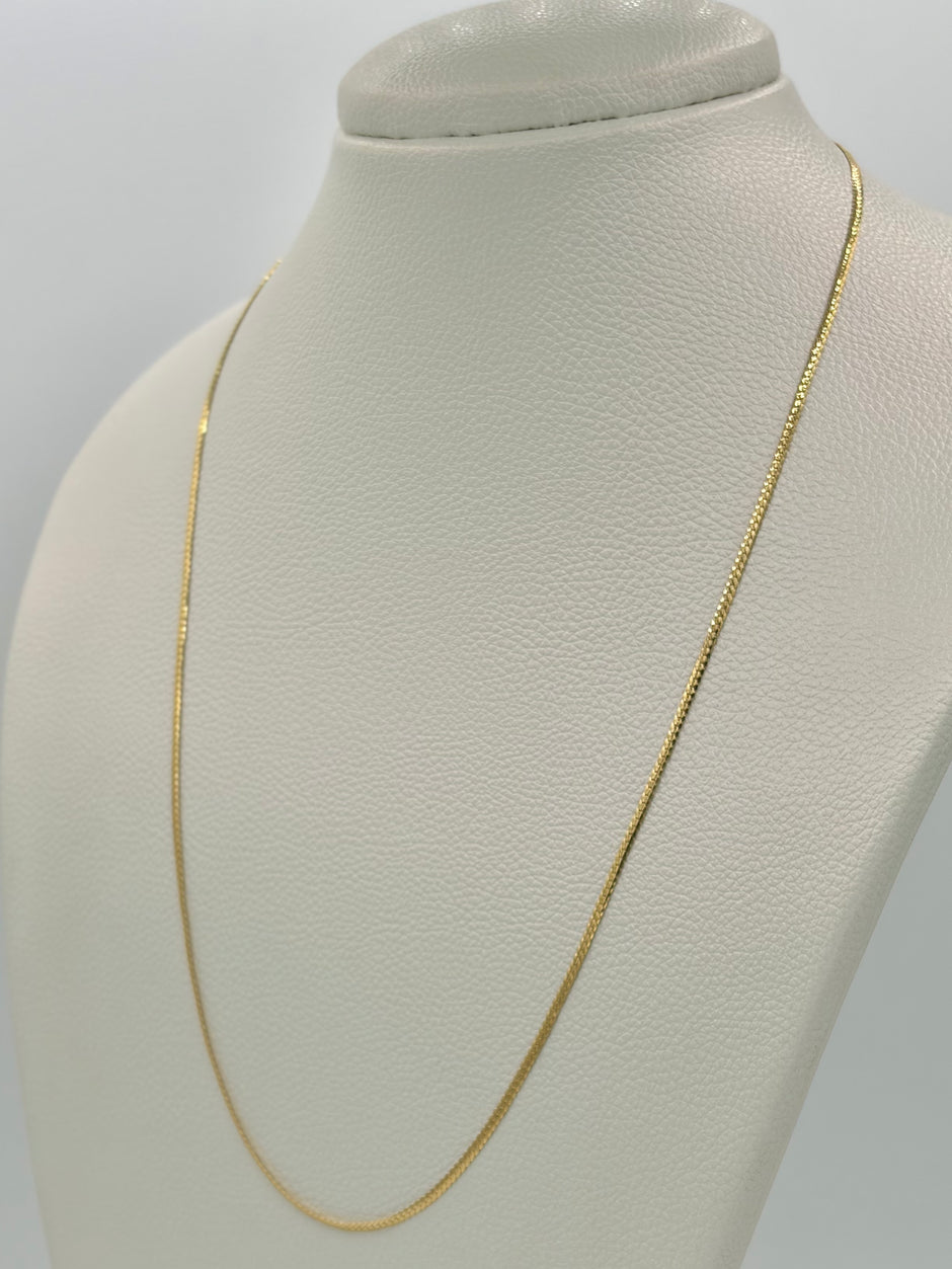 Cadena It cubana plana seguida Oro amarillo 18k 3,30 Gr / 2 mm / 60 Cm