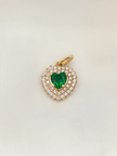 Dije Corazon circones  Oro amarillo 18k 2,15 Gr / 1,5 Cm