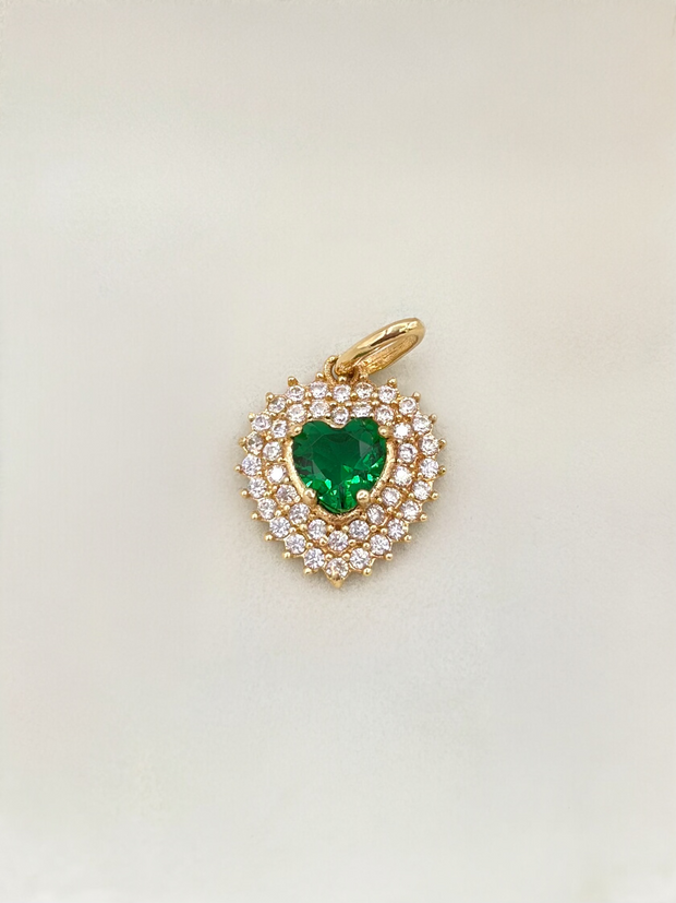 Dije Corazon circones  Oro amarillo 18k 2,15 Gr / 1,5 Cm