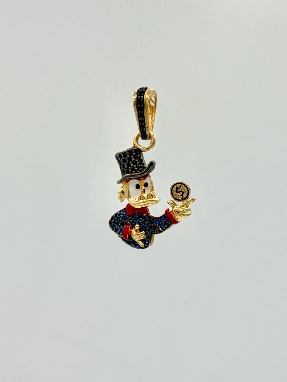 Dije tio rico circones Oro amarillo 18k 5,20 Gr / 2,5 Cm