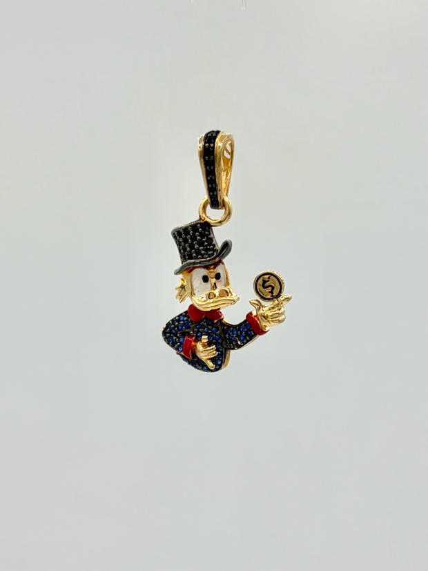Dije tio rico circones Oro amarillo 18k 5,20 Gr / 2,5 Cm